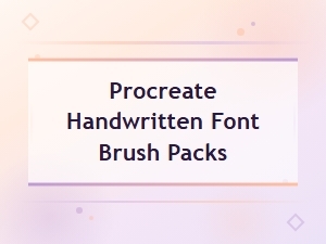 Procreate Handwritten Font Brush Packs for Digital Hand Lettering