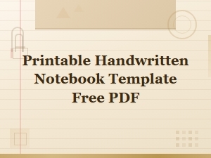 Free Printable Handwritten Notebook Template Pdf Download